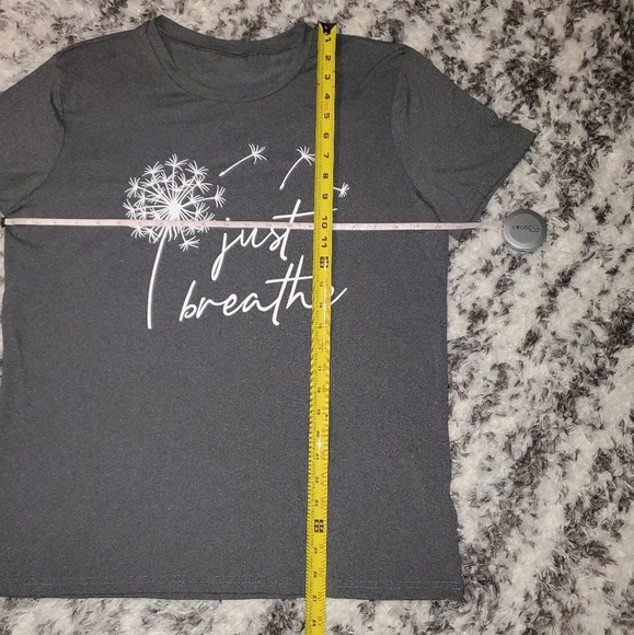 "just breathe " charcoal t-shirt - Picture 3 of 6